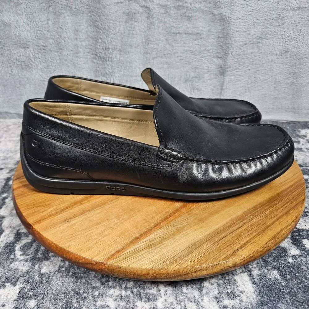 ECCO Classic Moc 2.0 Loafers Men's Size EU 42 US 8-8.5 Black Slip On Leather